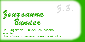 zsuzsanna bunder business card